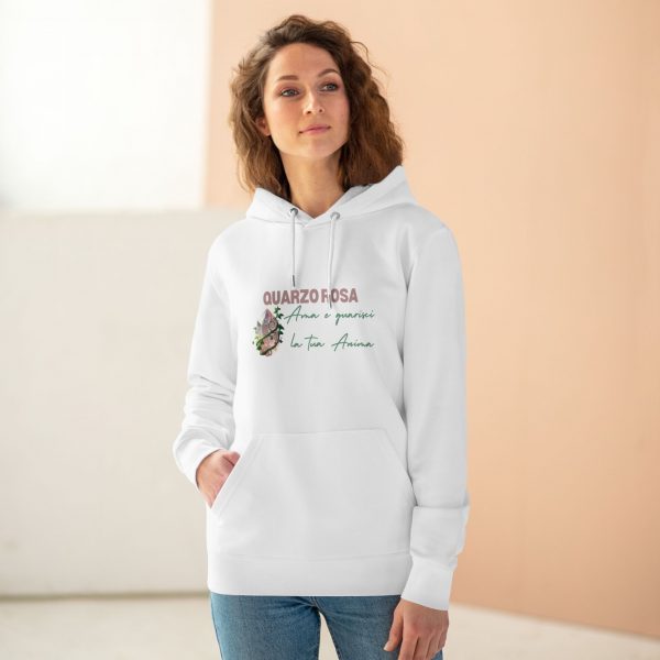 Hoodie Eco Cristallo "Quarzo Rosa" - immagine 8