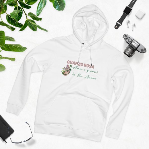 Hoodie Eco Cristallo "Quarzo Rosa" - immagine 11