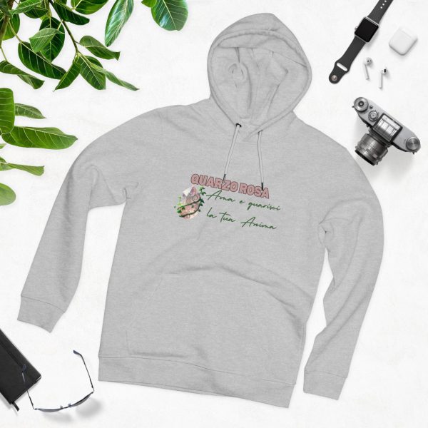 Hoodie Eco Cristallo "Quarzo Rosa" - immagine 17