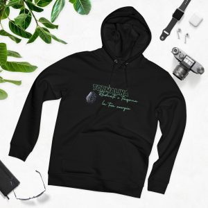 Hoodie Eco Cristallo "Tormalina nera" - Black, S