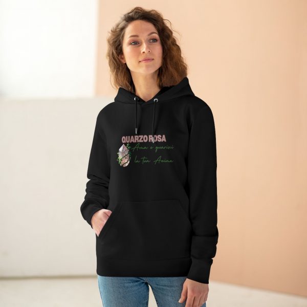 Hoodie Eco Cristallo "Quarzo Rosa" - immagine 2