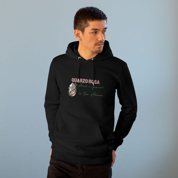 Hoodie Eco Cristallo "Quarzo Rosa" - immagine 7