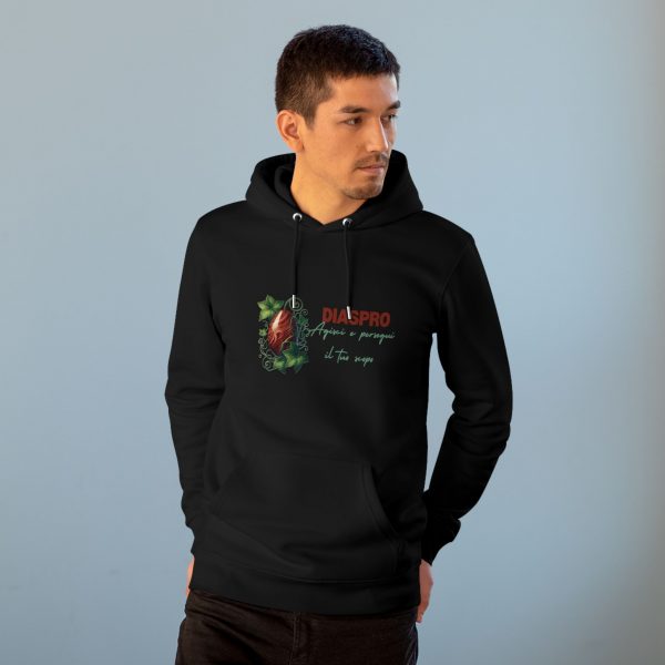 Hoodie Eco Cristallo "Diaspro Rosso" - immagine 2