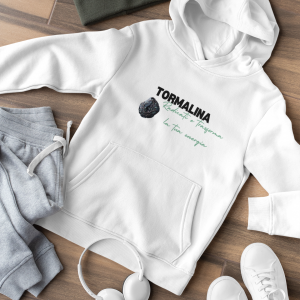 Hoodie Eco Cristallo "Tormalina nera"