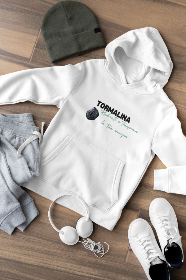 Hoodie Eco Cristallo "Tormalina nera"