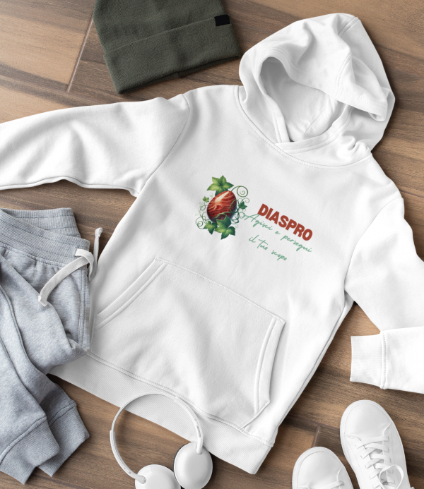 Hoodie Eco Cristallo "Diaspro Rosso"