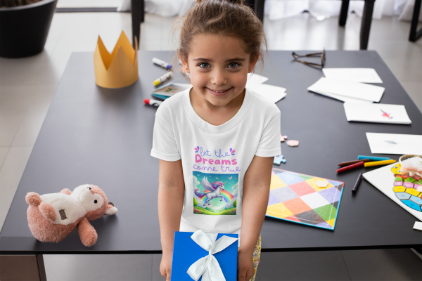 T-Shirt cotone organico bambini Let the dreams
