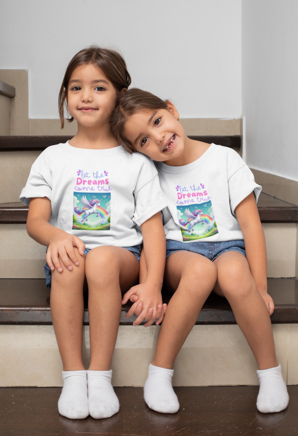 T-Shirt cotone organico bambini Let the dreams - immagine 3