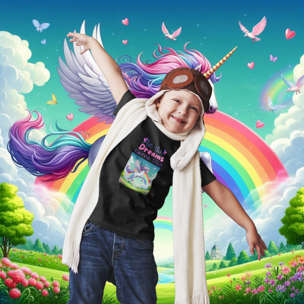 T-Shirt cotone organico bambini Let the dreams - immagine 2